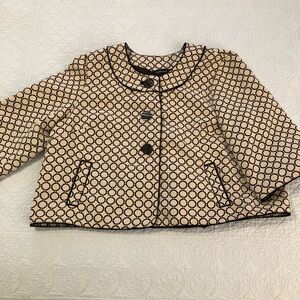 R & M Richards cropped swing jacket. Size 18.